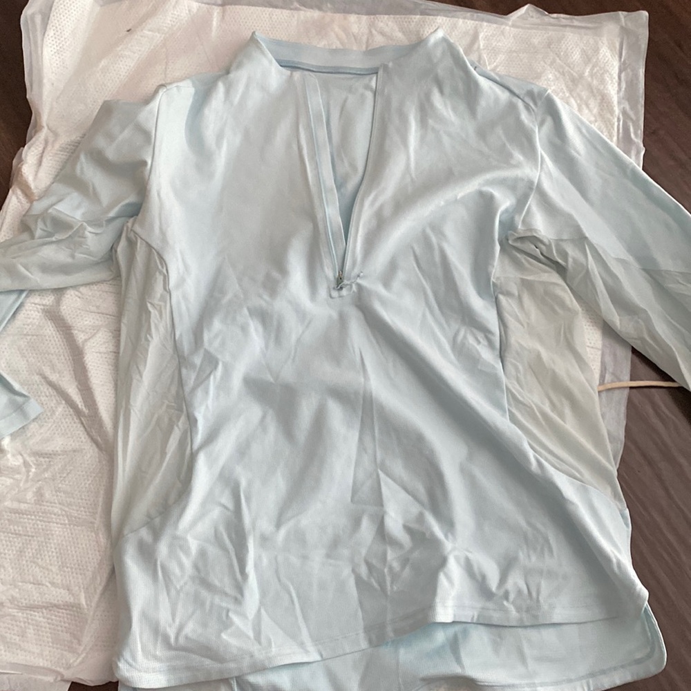 Lululemon sheer blue tennis pullover - large